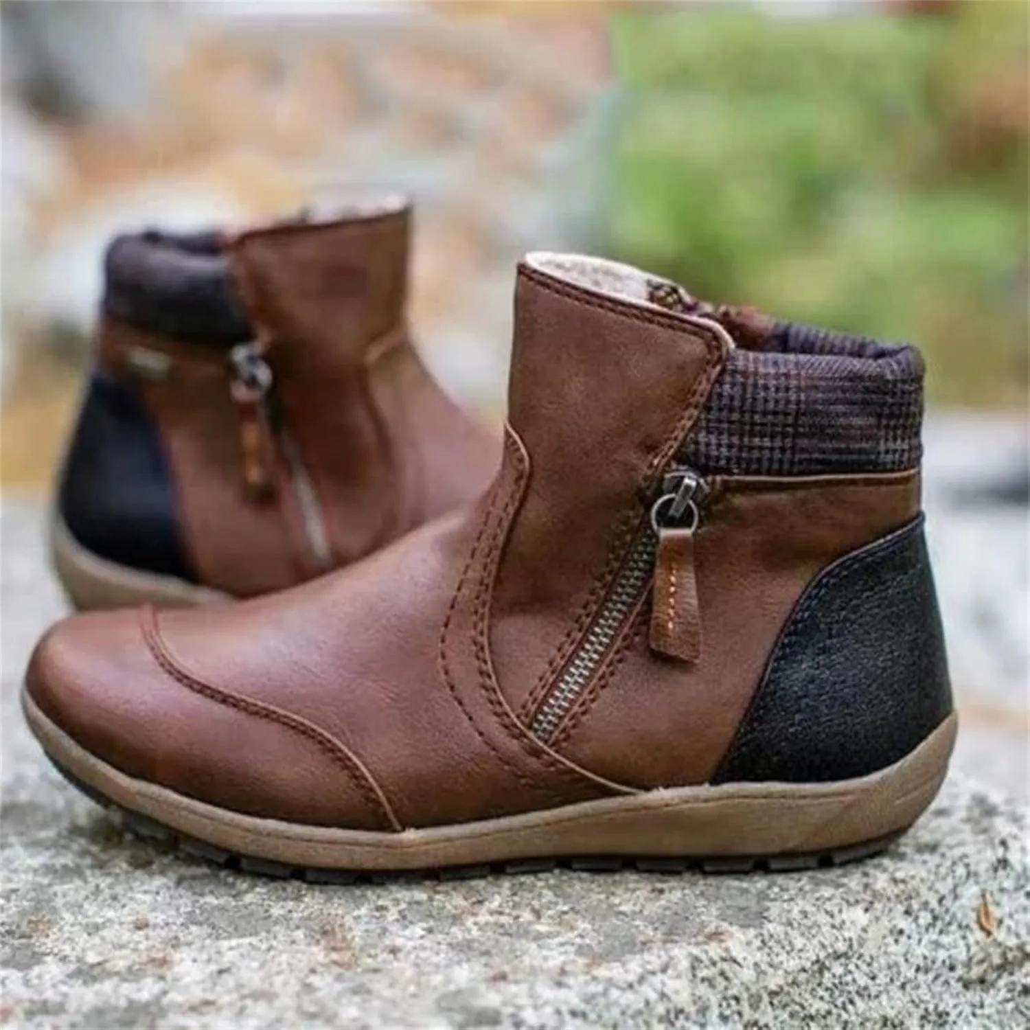 Ladmiple Boots For Women Ankle Booties Dressy Cowboy Western Fashion Cowgirl Short Booties High Top Casual Walking Shoes 2024