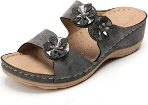 Ladmiple Comfortable Orthopedic Sandals For Women Dressy Summer Walking Flip Flops Orthotic Slides with Arch Support