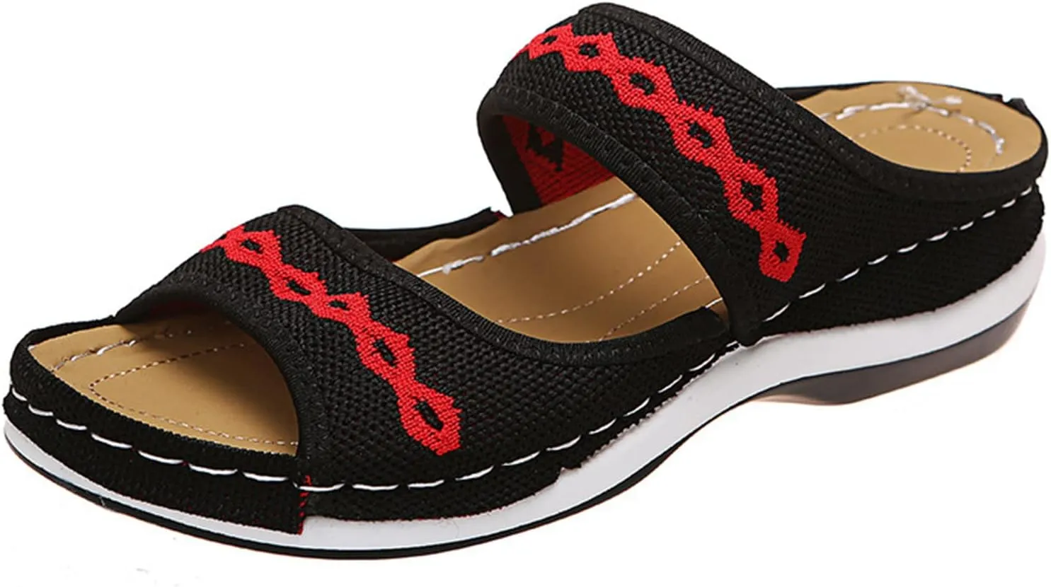 Ladmiple Orthopedic Dress Sandals For Women Plantar Fasciitis Comfort Walking Arch Support Orthotic Slides Summer Flip Flops