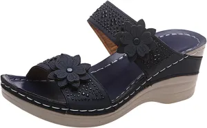 Ladmiple Orthopedic Sandals For Women Arch Support Dressy Summer Comfortable Orthotic Flip Flops Walking Slides Beach Shoes