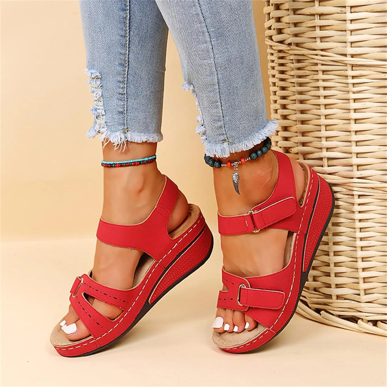 Ladmiple Orthopedic Sandals For Women Elegant Comfortable Arch Support Orthotic Flip Flops Dressy Summer Cute Walking Slides