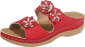 Ladmiple Orthotic Dress Sandals For Women With Arch Support Orthopedic Slides Summer Flip Flops for Plantar Fasciitis