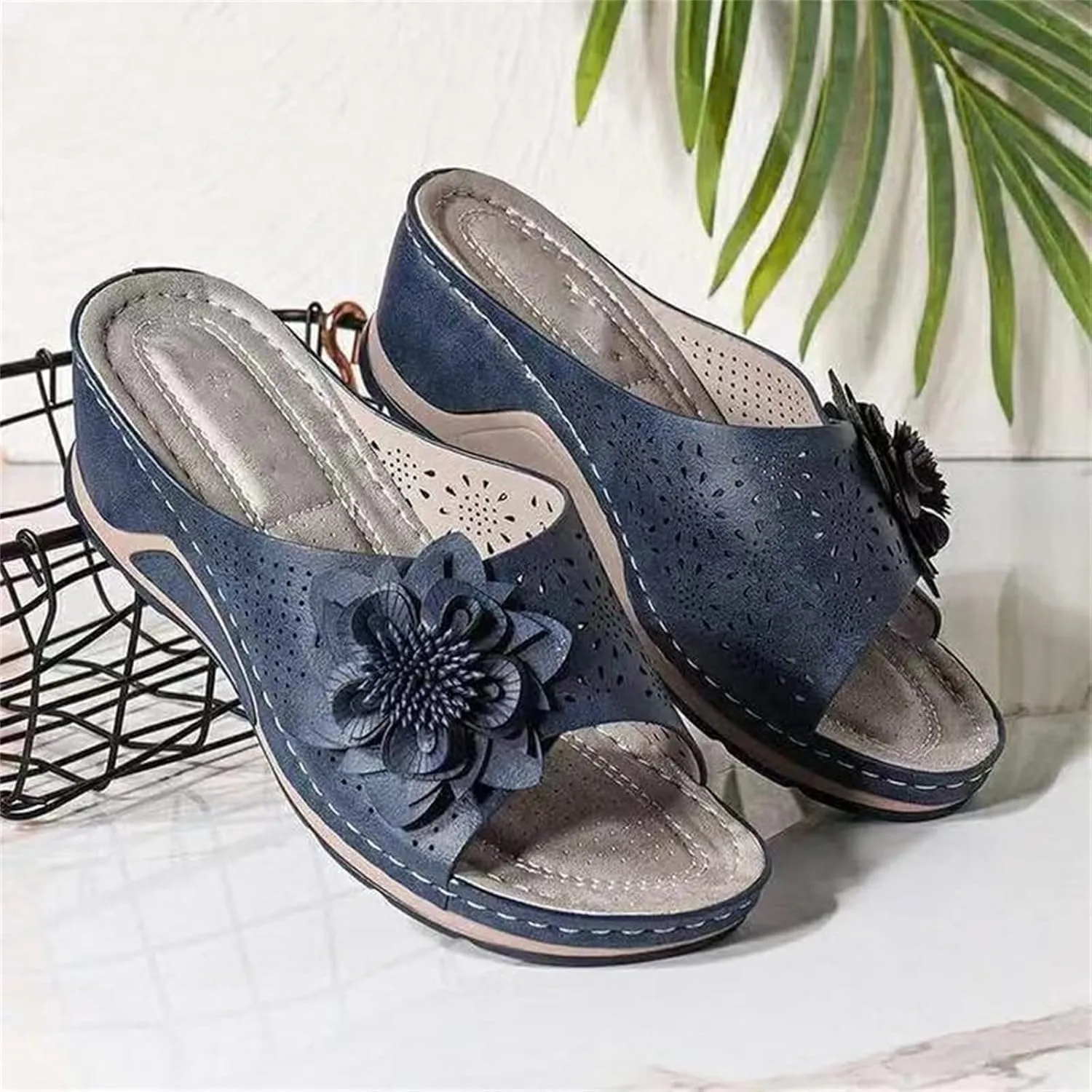 Ladmiple Orthotic Sandals For Women Cute Orthopedic Comfortable Arch Support Flip Flops Dressy Summer Cute Walking Slides