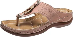 Ladmiple Orthotic Sandals For Women Dressy Summer Orthopedic Flip Flops Comfortable Arch Support Walking Slides Beach Shoes