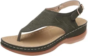 Ladmiple Orthotic Sandals For Women Dressy Summer Orthopedic Walking Slippers with Arch Support Vintage Slip On Flip Flops