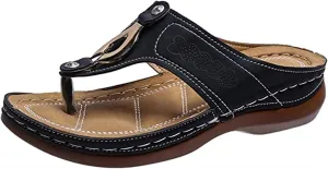 Ladmiple Orthotic Sandals For Women Wide Width Fashion Orthopedic Slides With Comfortable Plantar Fasciitis Arch Support