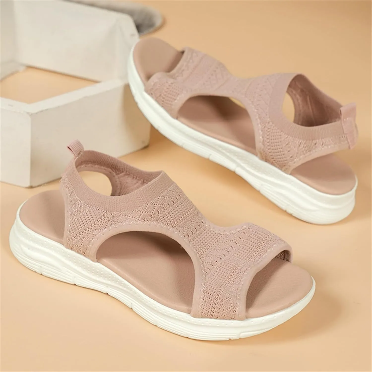 Ladmiple Sandals Women Comfortable Cute Orthopedic Arch Support Flip Flops Summer Walking Orthotic Sandals Dressy Beach Shoes