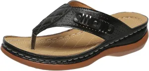 Ladmiple Sandals Women Comfortable Cute Wedge Arch Support Orthopedic Slides Slippers Dressy Summer Orthotic Flip Flops