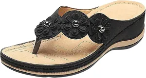 Ladmiple Sandals Women Comfortable Walking Arch Support Orthopedic Orthotic Flip Flops Dressy Summer Cute Slides Beach Shoes