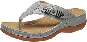Ladmiple Sandals Women Comfortable Walking Fashion Orthotic Slides Slip On Orthopedic Flip Flops Slippers With Arch Support