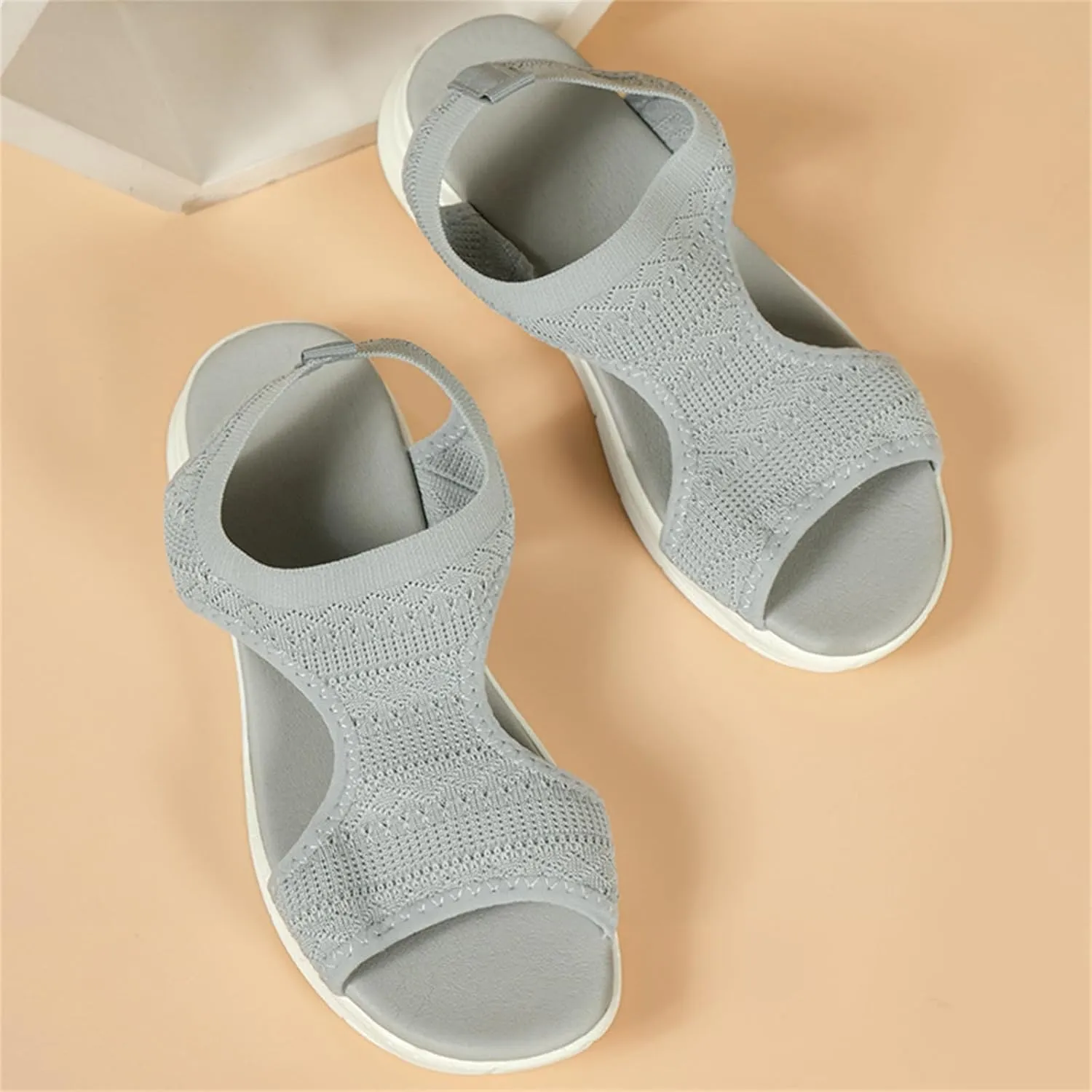 Ladmiple Sandals Women Comfortable Walking Orthopedic Sandals Dressy Slip On Orthotic Flip Flops Casual Summer Beach Shoes