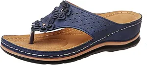 Ladmiple Sandals Women Comfortable Walking Orthotic Flips Flops Arch Support Flat feet Orthopedic Slides Plantar Fasciitis
