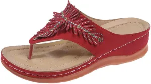 Ladmiple Sandals Women Dressy Summer Wedge Fashion Orthotic Slides Orthopedic Flip Flops With Plantar Fasciitis Arch Support