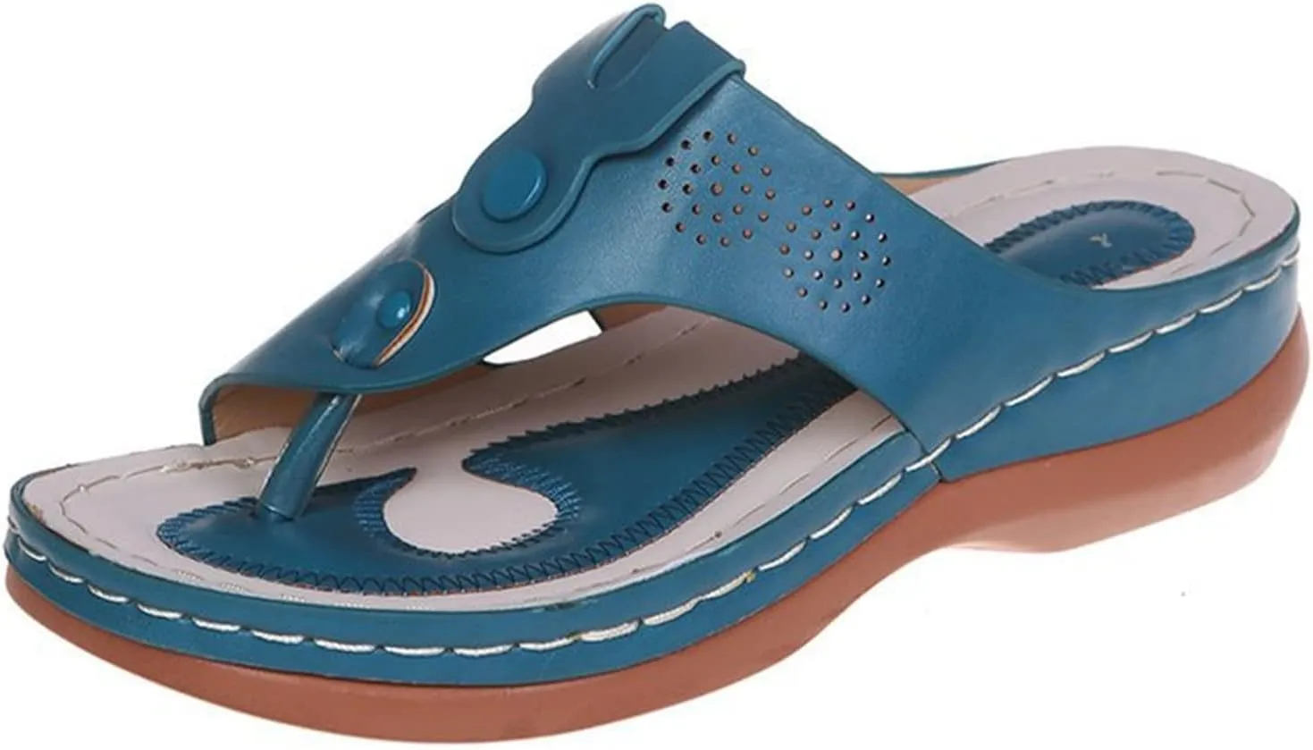 Ladmiple Sandals Women Fashion Flat Orthotic Flips Flops Arch Support Orthopedic Slides Plantar Fasciitis Walking Shoes