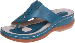 Ladmiple Sandals Women Fashion Flat Orthotic Flips Flops Arch Support Orthopedic Slides Plantar Fasciitis Walking Shoes