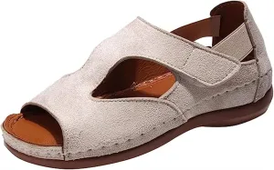 Ladmiple Sandals Women Wedge Comfortable Walking Orthotic Slides Open Toe Arch Support Dressy Summer Orthopedic Flip Flops