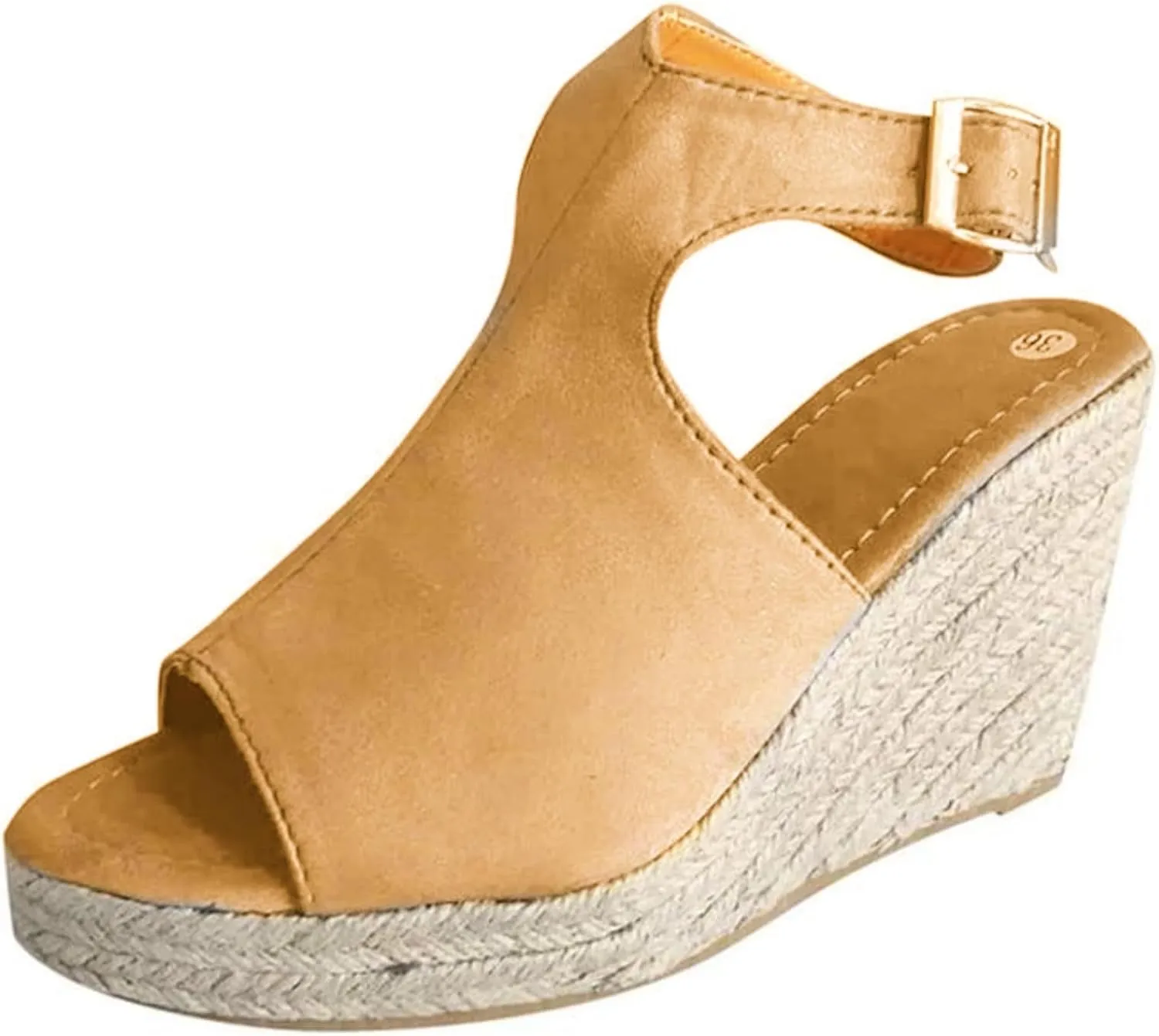 Ladmiple Sandals Women,Womens 2023 Platform Sandals High Heel Wedge Slippers Flip Flop Summer Casual Ankle Buckle Shoes
