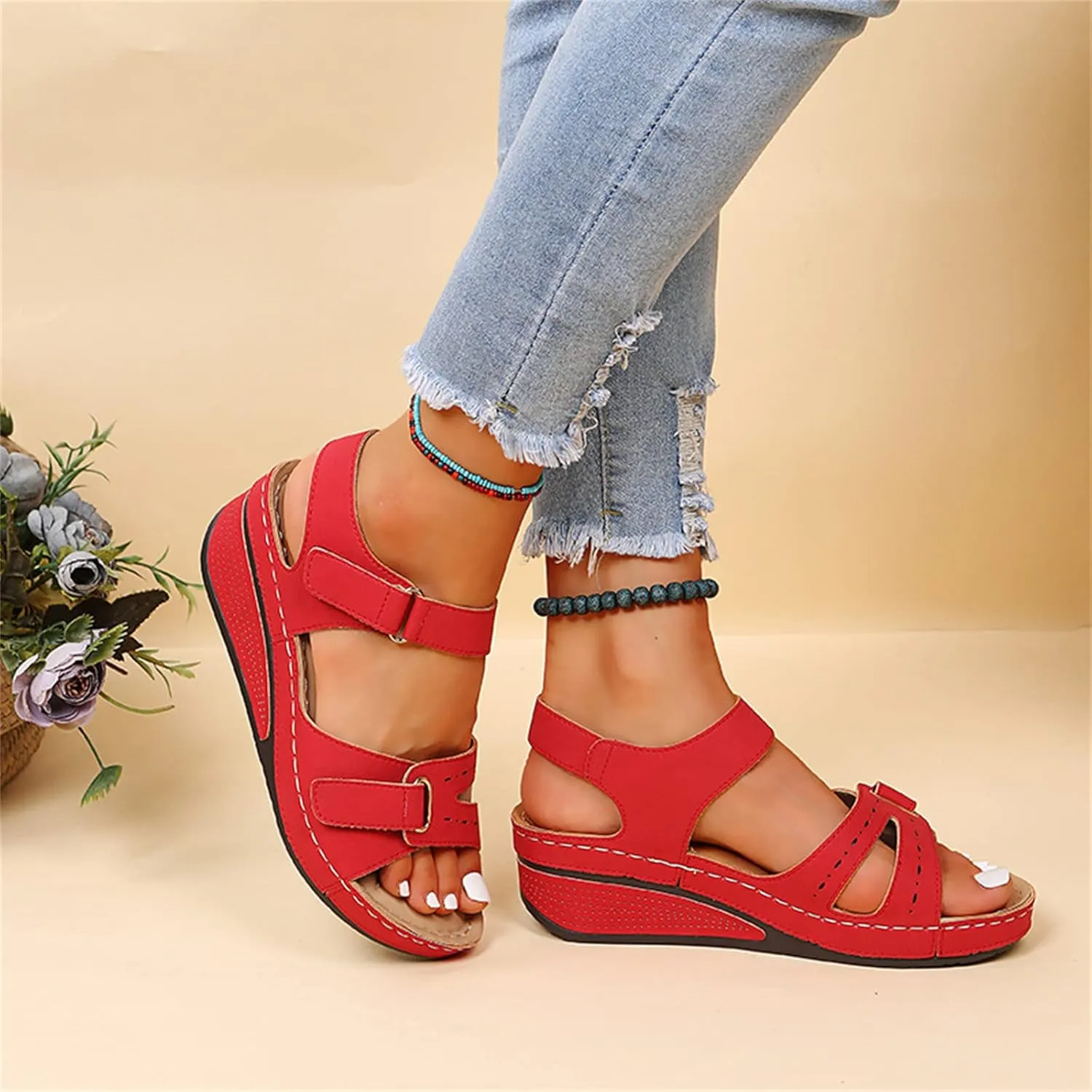 Ladmiple Women's Sandals Comfortable Dressy Orthotic Slides Walking Orthopedic Flip Flops Summer Shoes with Arch Support 2024