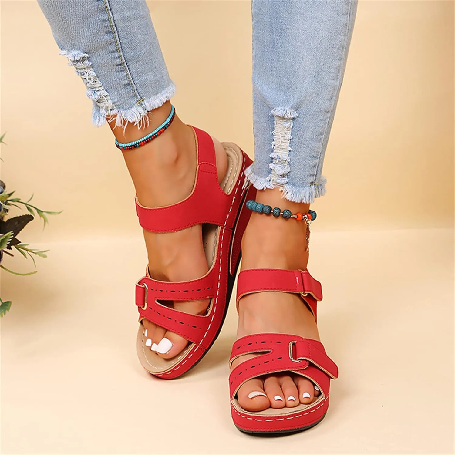 Ladmiple Women's Sandals Comfortable Dressy Orthotic Slides Walking Orthopedic Flip Flops Summer Shoes with Arch Support 2024