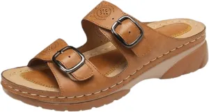 Ladmiple Womens Sandals Comfortable Dressy With Arch Support Open Toe Orthotic Walking Slides Summer Orthopedic Flip Flops
