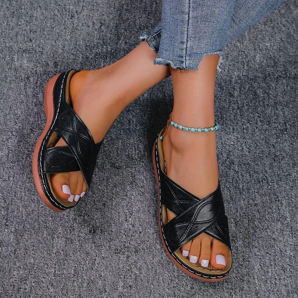 Ladmiple Womens Sandals Comfortable Dressy With Arch Support Orthotic Flip Flops Summer Casual Cute Walking Orthopedic Slides