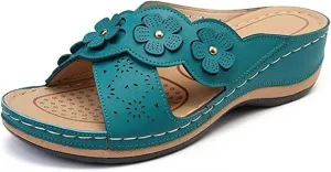 Ladmiple Womens Sandals Dressy Comfortable Fashion Orthotic Slides Orthopedic Slippers With Plantar Fasciitis Arch Support