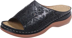 Ladmiple Women's Sandals Dressy Wedge Comfortable Walking Orthopedic Flip Flops Summer Orthotic Slides with Arch Support 2024