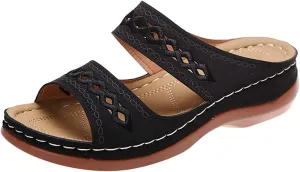 Ladmiple Womens Sandals For Plantar Fasciitis Support Orthotic Flips Flops Flat feet Comfortable Walking Orthopedic Slides