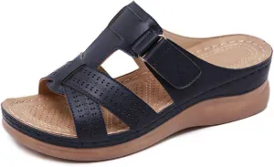 Ladmiple Womens Sandals For Plantar Fasciitis Support Orthotic Slides Comfortable Dressy Summer Walking Orthopedic Flip Flops