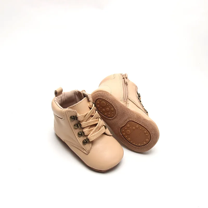 Leather Combat Boot | Color 'Honey'