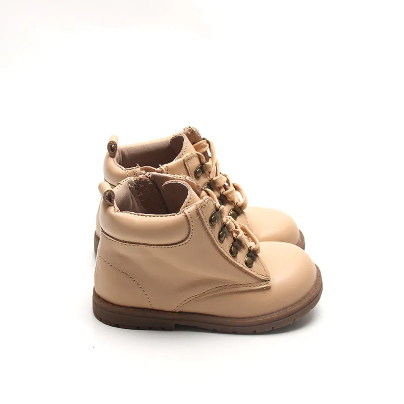 Leather Combat Boot | Color 'Honey'