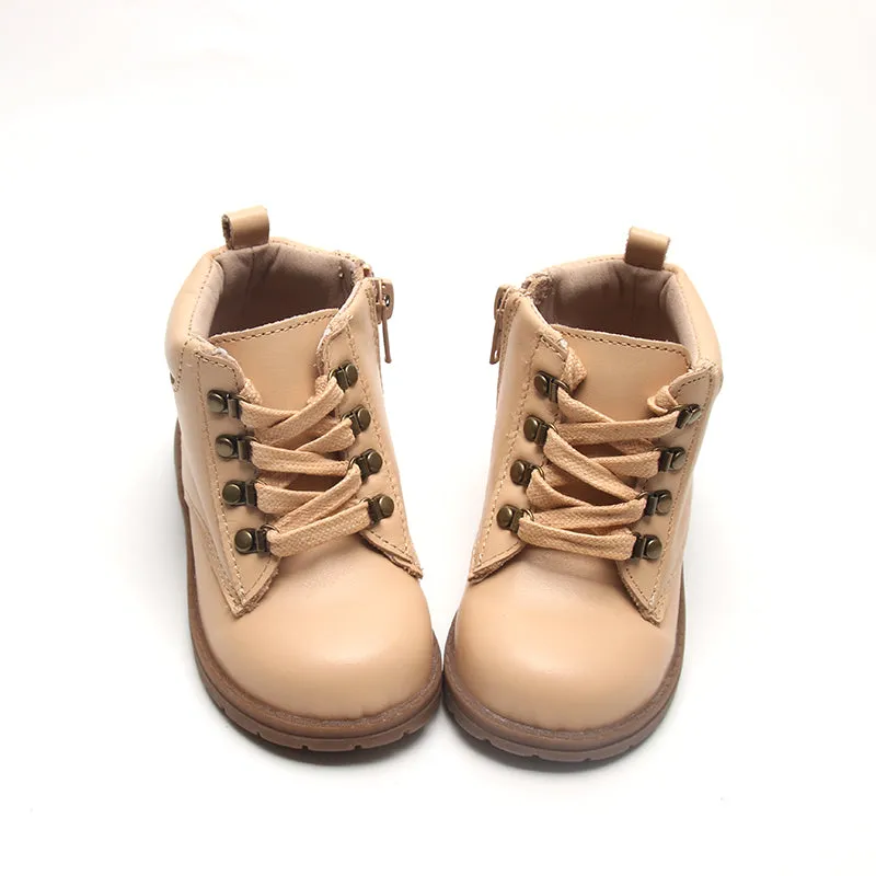 Leather Combat Boot | Color 'Honey'