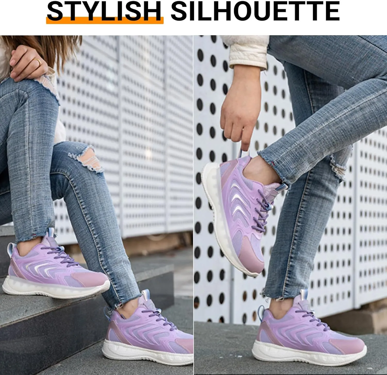 LIWEGHT Steel Toe Shoes for Women Men Lightweight Safety Shoes Composite Steel Toe Sneakers Slip Resistant Comfortable Work Shoes