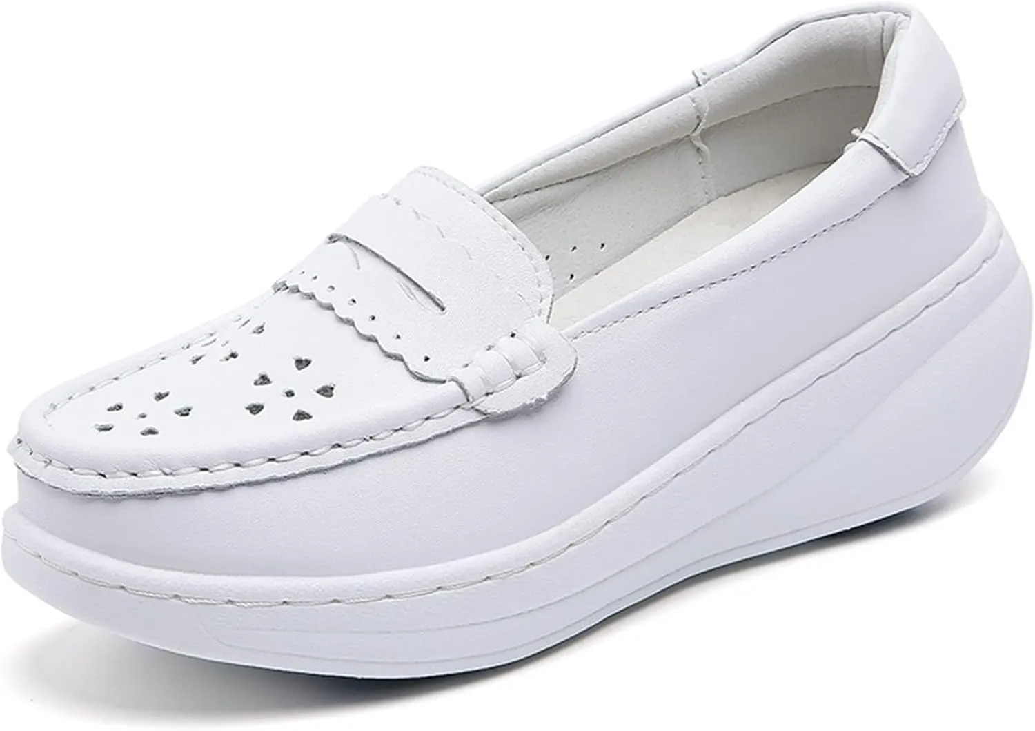 Loafer Work Nursing Shoes,Breathable Lightweight Chef Shoes for Women Food Service,Oil and Slip-Resistant Orthopedic Healthcare Nurse Shoes,with Arch Support