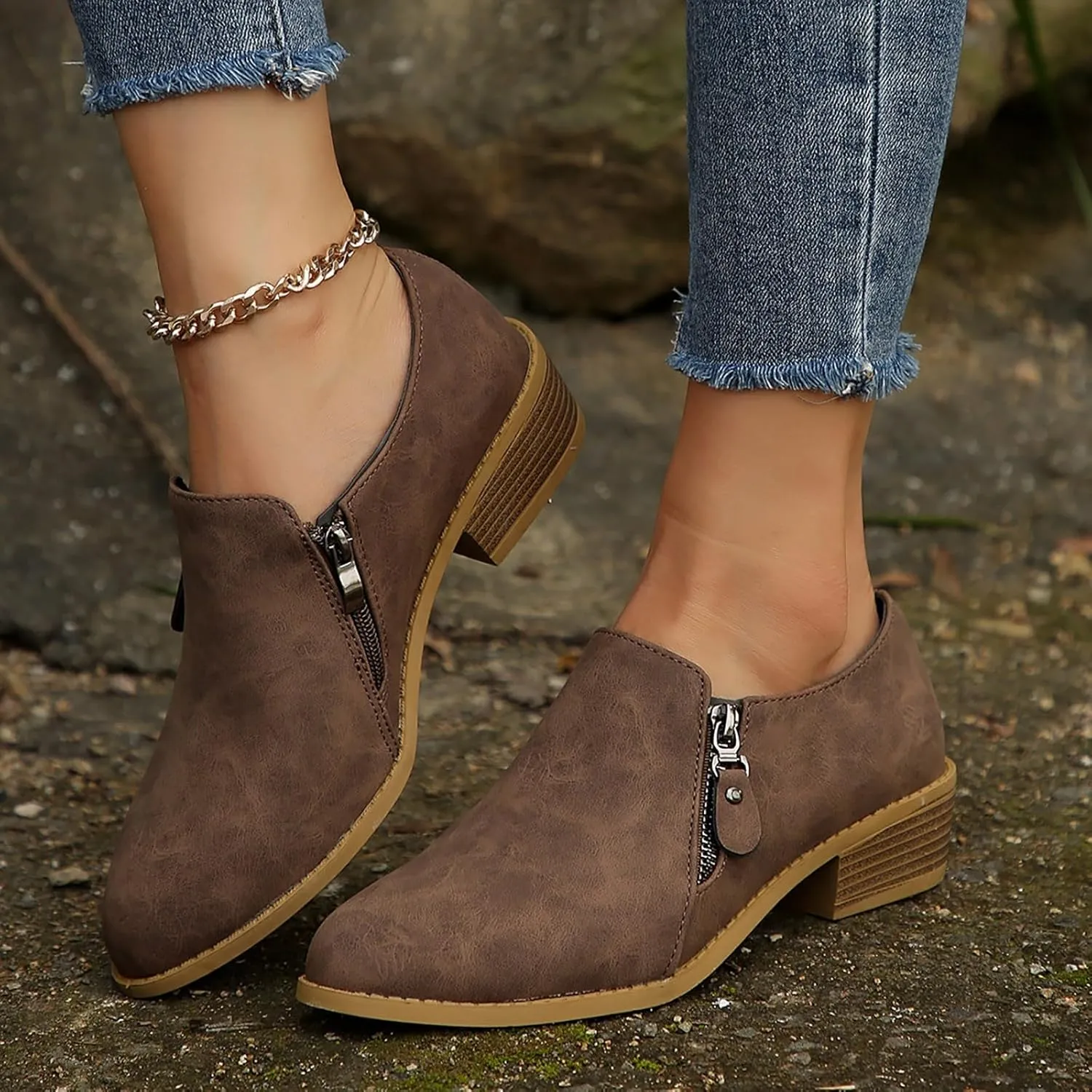 Men Ankle Boots Cow Print Boots for Women Black Heeled Boots for Women Boots for Dresses Women Peep toe Ankle Booties for Women Black Open toe Boots Low Heel Women's Wide Width Flat Booties