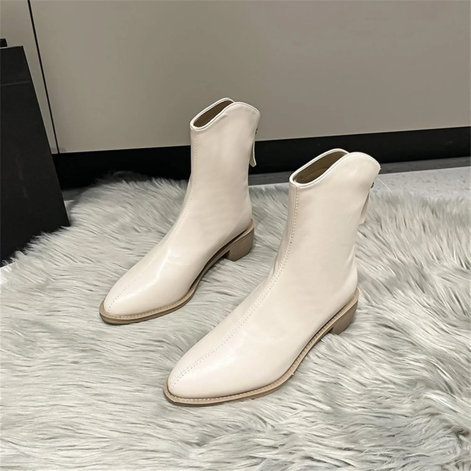 Mens Ankle Boots Women Fall Boots Rhinestone Cowboy Boots Fall Dress Women Leather Ankle Boots for Women Low Heel Wide Width White Ankle Boots for Women Low Heel