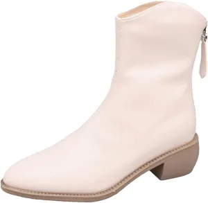 Mens Ankle Boots Women Fall Boots Rhinestone Cowboy Boots Fall Dress Women Leather Ankle Boots for Women Low Heel Wide Width White Ankle Boots for Women Low Heel