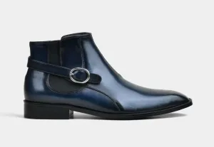 Men’s Buckle Boots in Blue