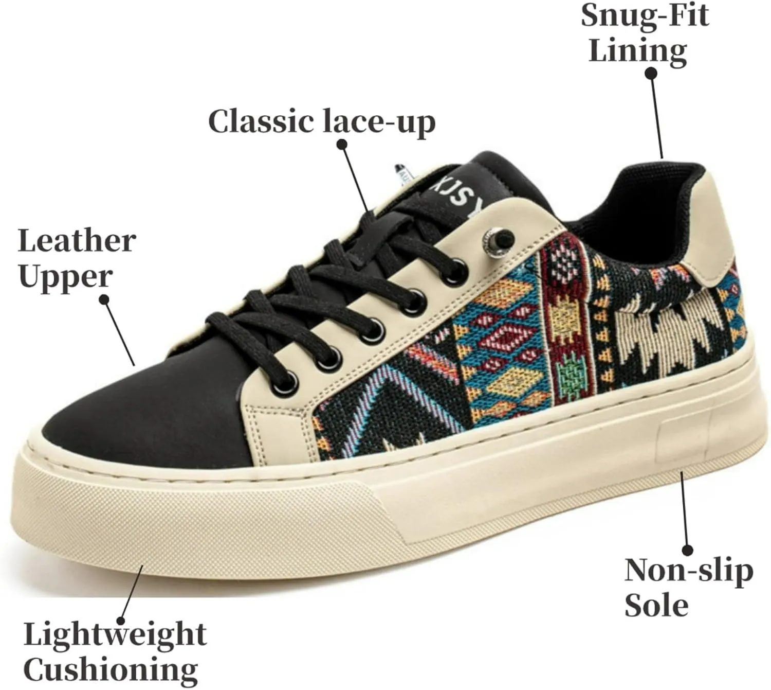 Men's Canvas Fashion Sneakers Floral Pattern Patchwork Low Top Breathable Lightweight Casual Walking Skate Shoes