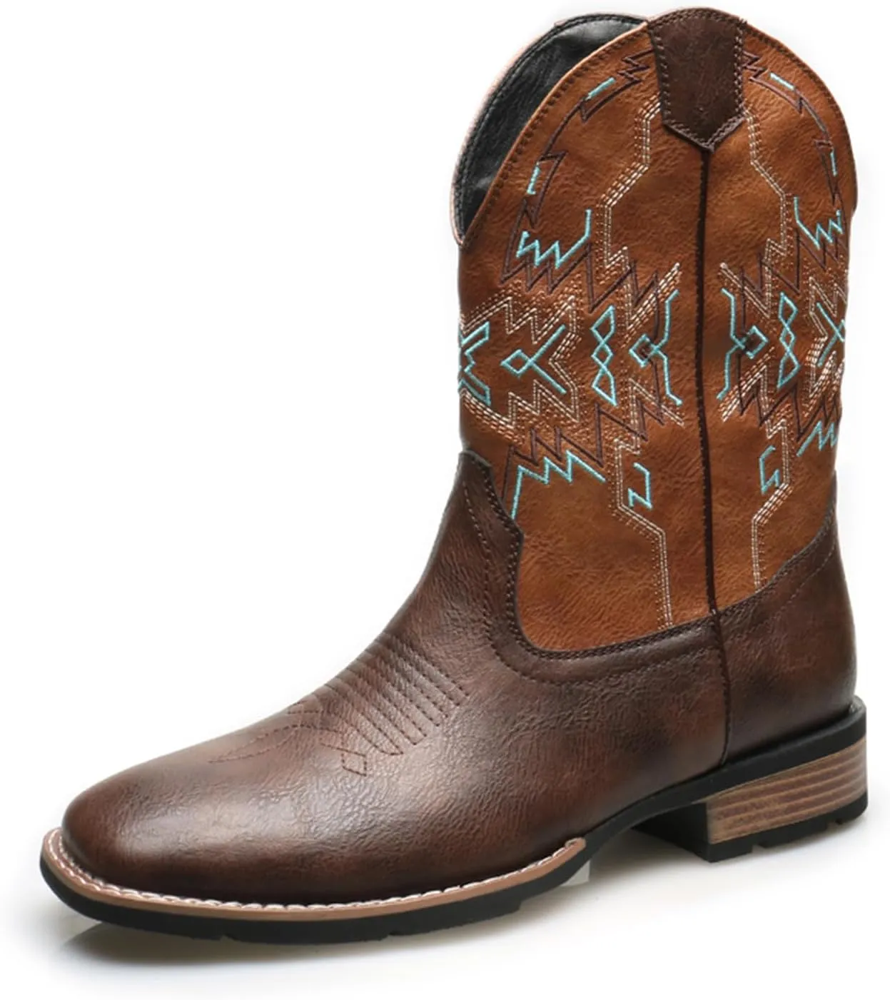 Mens Cowboy Boots - Square Toe Cowboy Boots for Men Fashion Mens Western Boots - Mens Boots Square Toe Style