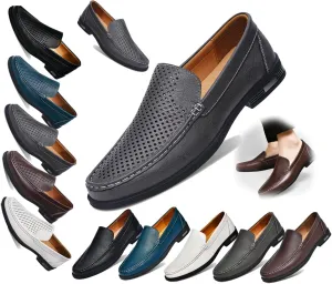 Men's Leather Loafers, Slip-on Dress Shoes, Comfortable Casual Driving Shoes, Men's Oxford, Suitable for Work, Business,Office and Other Occasions