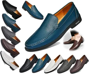 Men's Leather Loafers, Slip-on Dress Shoes, Comfortable Casual Driving Shoes, Men's Oxford, Suitable for Work, Business,Office and Other Occasions