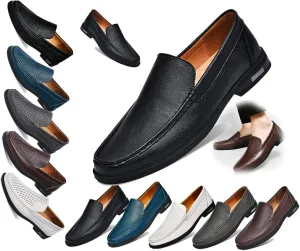 Men's Leather Loafers, Slip-on Dress Shoes, Comfortable Casual Driving Shoes, Men's Oxford, Suitable for Work, Business,Office and Other Occasions