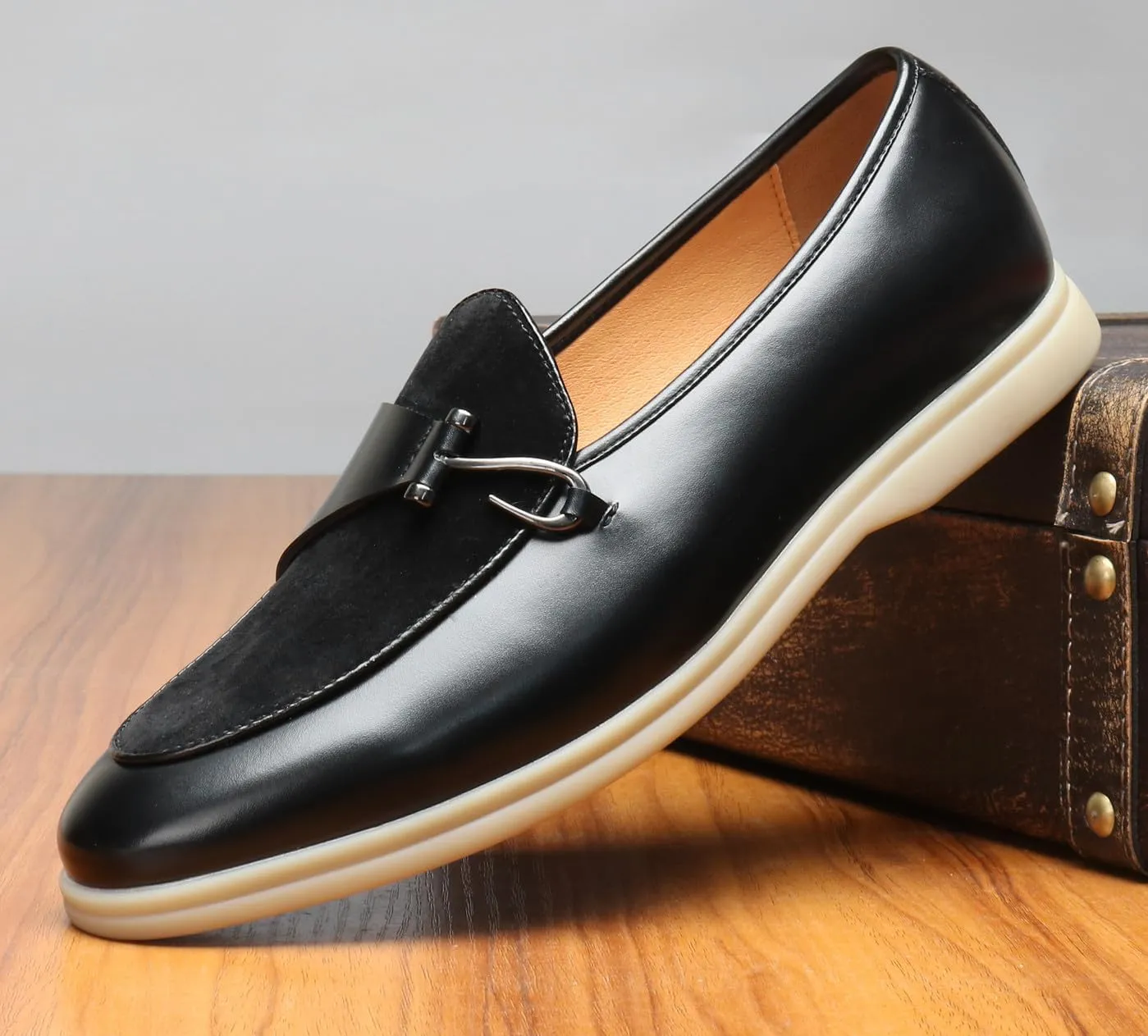 Mens Loafers Casual Dress Slip On Leather Penny Loafers Wedding Business Fashion Tuxedo Walking Shoes for Men