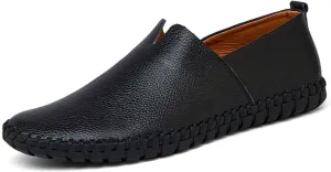 Men's Loafers Casual Slip On Leather Shoes Soft Penny Loafers for Men Lightweight Driving Boat Shoes