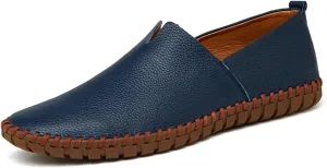 Men's Loafers Casual Slip On Leather Shoes Soft Penny Loafers for Men Lightweight Driving Boat Shoes