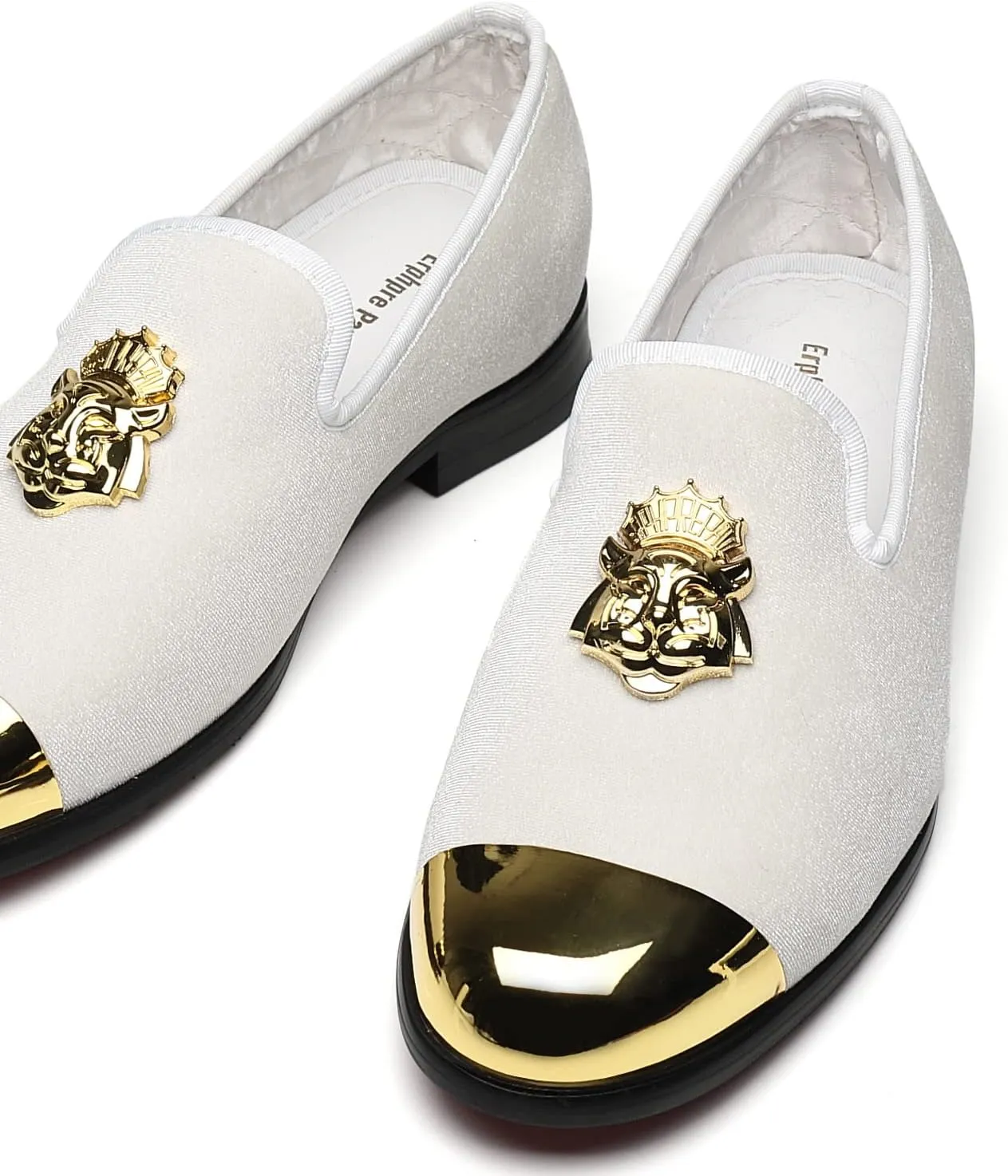 Men's Loafers Fashion Gold Buckle Wedding Party Shoes