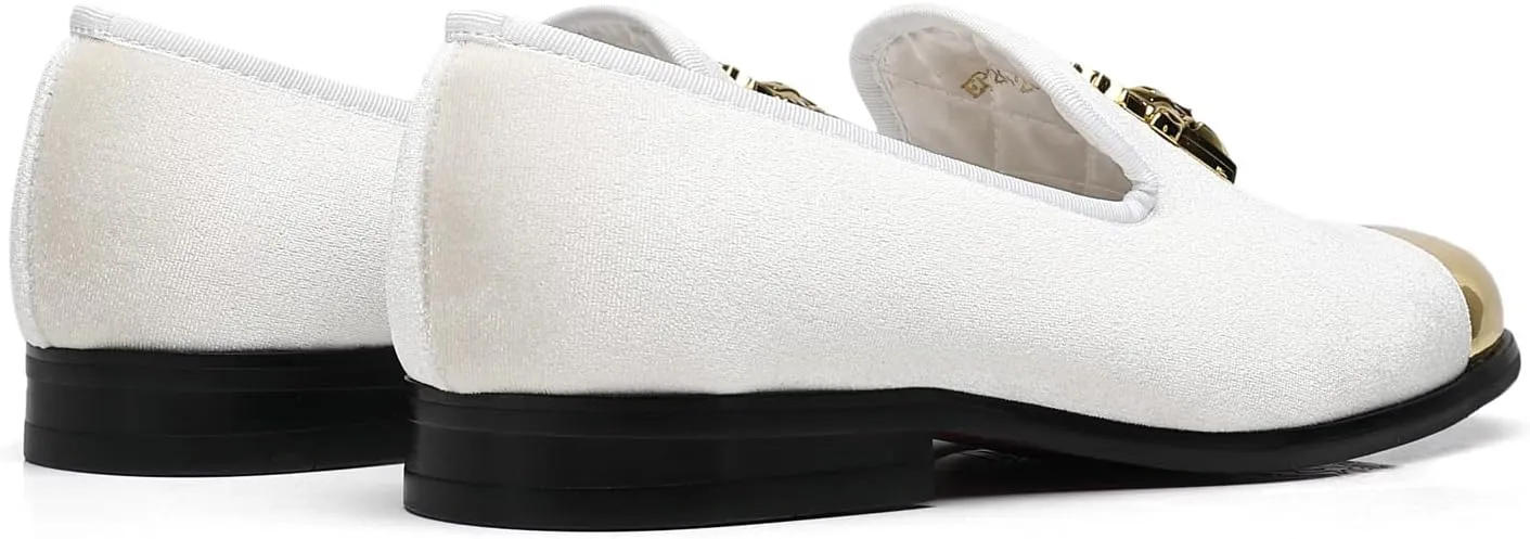 Men's Loafers Fashion Gold Buckle Wedding Party Shoes