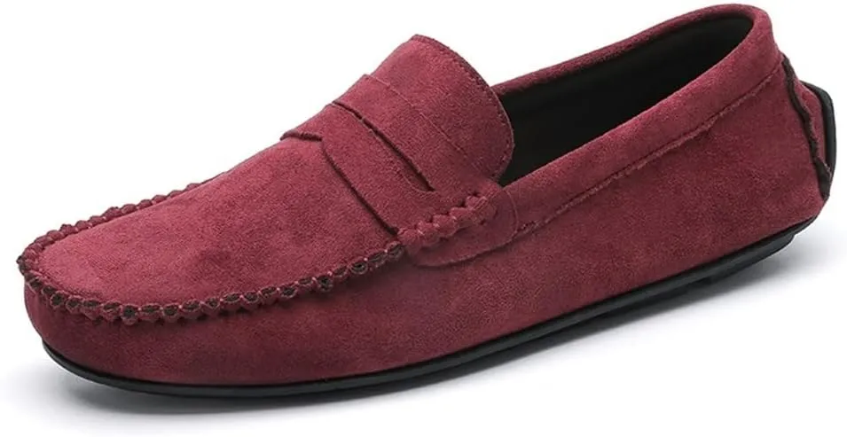 Mens Loafers Shoe Penny Loafers Solid Colors Simple Faux Leather Flat Heel Comfortable Slip Resistant Party Wedding Slip-ons