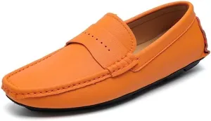 Men's Loafers Shoes Round Toe Penny Loafers Simple Leather Anti-Slip Resistant Lightweight Wedding Classic Slip On